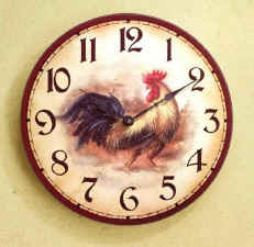 tuscan rooster clock
